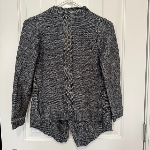 NEW Lucky Brand Fly Away Cardigan Sweater Open Front Knit Women’s XS Navy Cream - Picture 8 of 9